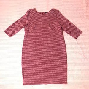 Striped Long Sleeve Column Dress